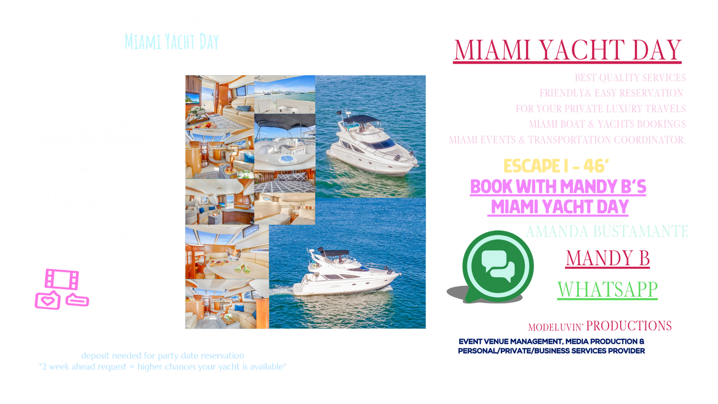 ESCAPE I - model yacht Silverton 46’ Book your Miami Yacht Day