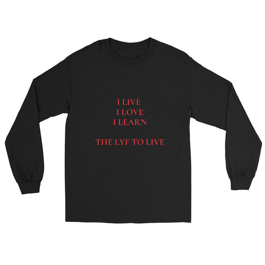 MODEL LOVE TO LIVE, ROXSTAR OF EVERLASTING LEARNIN' PATH, THIS IS THE LIFE TO LIVE, LONG SLEEVE, BLACK, PINK, RED, NAVY BLUE, BLUE, RED LETTERS OF MODELUVIN DESIGNING B&R
