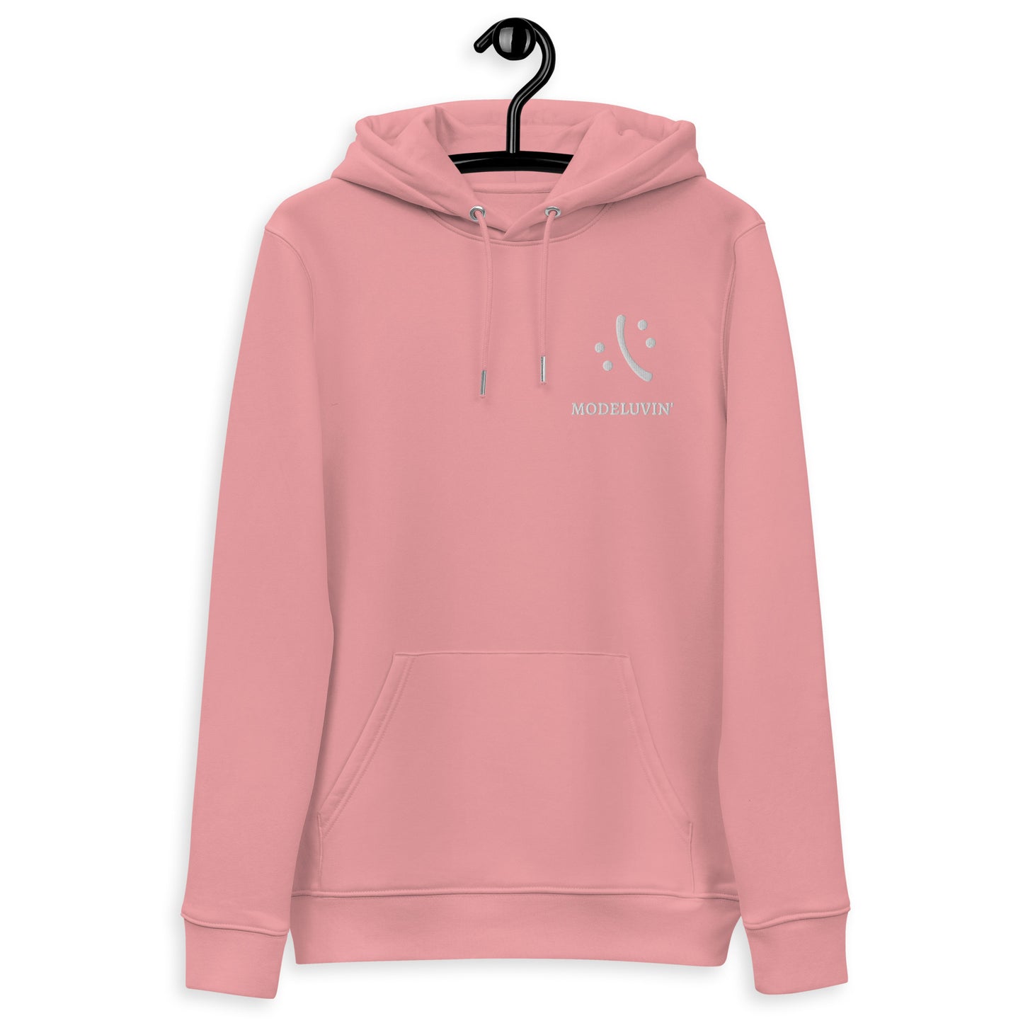 Smile Face, Modeluvin' Hoodie :): Original Fashion Design, Eco Friendly, Unisex, in Black, Beige, Pink or French Navy Blue