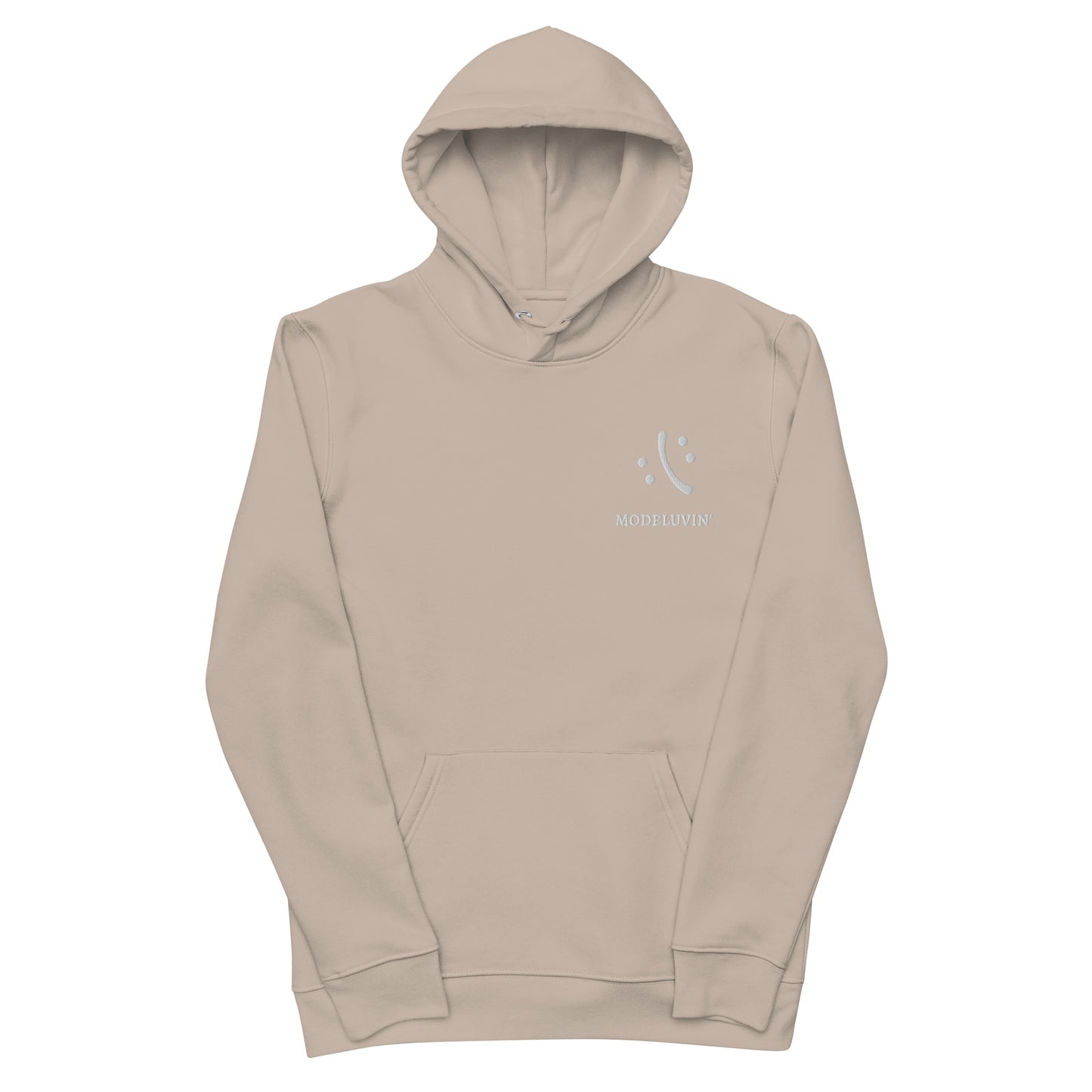 Smile Face, Modeluvin' Hoodie :): Original Fashion Design, Eco Friendly, Unisex, in Black, Beige, Pink or French Navy Blue