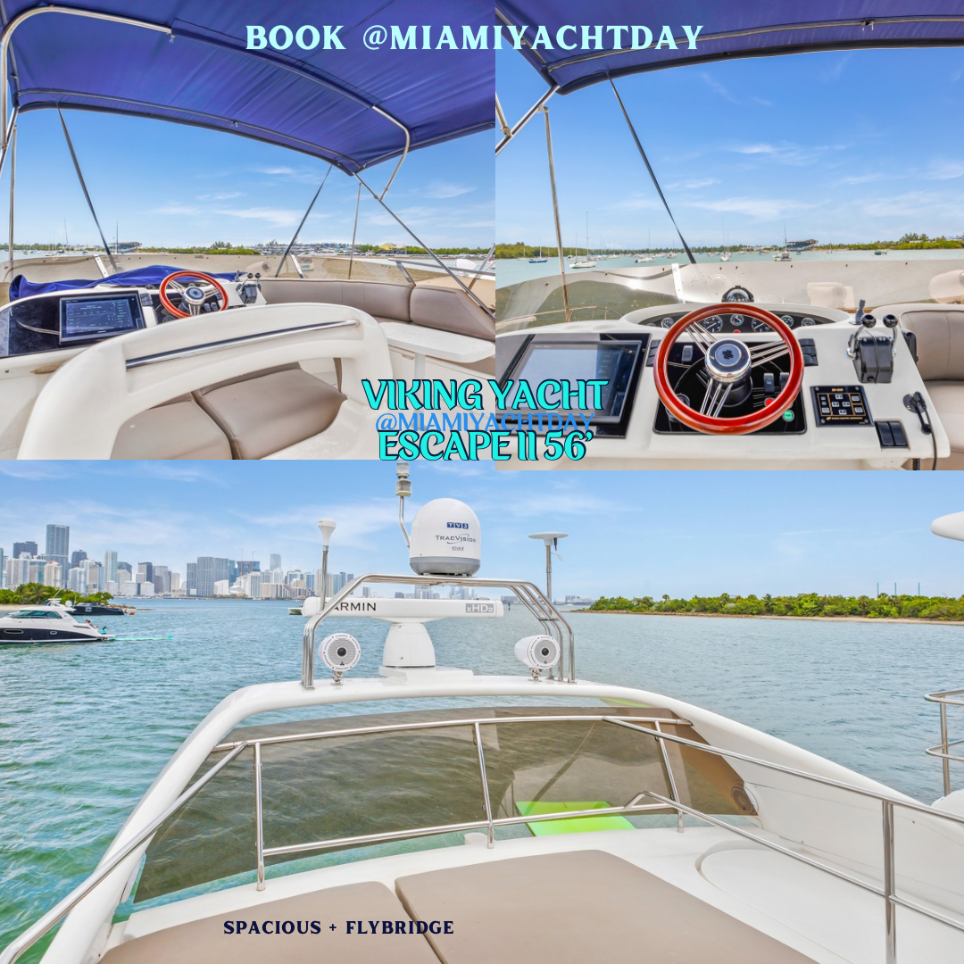 ESCAPE II - VIKING 56’ Book Your Event Venue on our @MiamiYachtDay Miami Yacht n’ Boats you choose