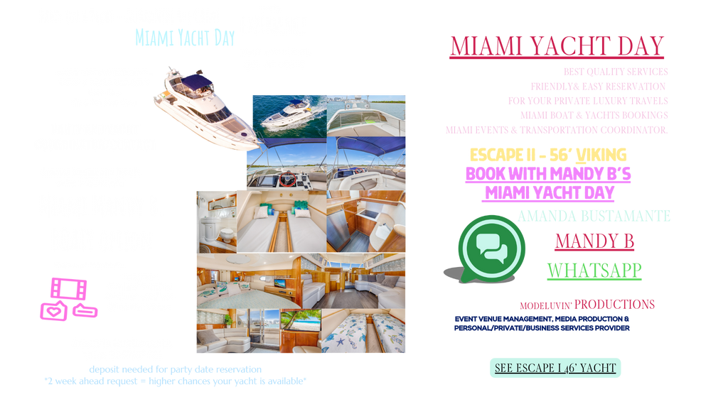 ESCAPE II - VIKING 56’ Book Your Event Venue on our @MiamiYachtDay Miami Yacht n’ Boats you choose