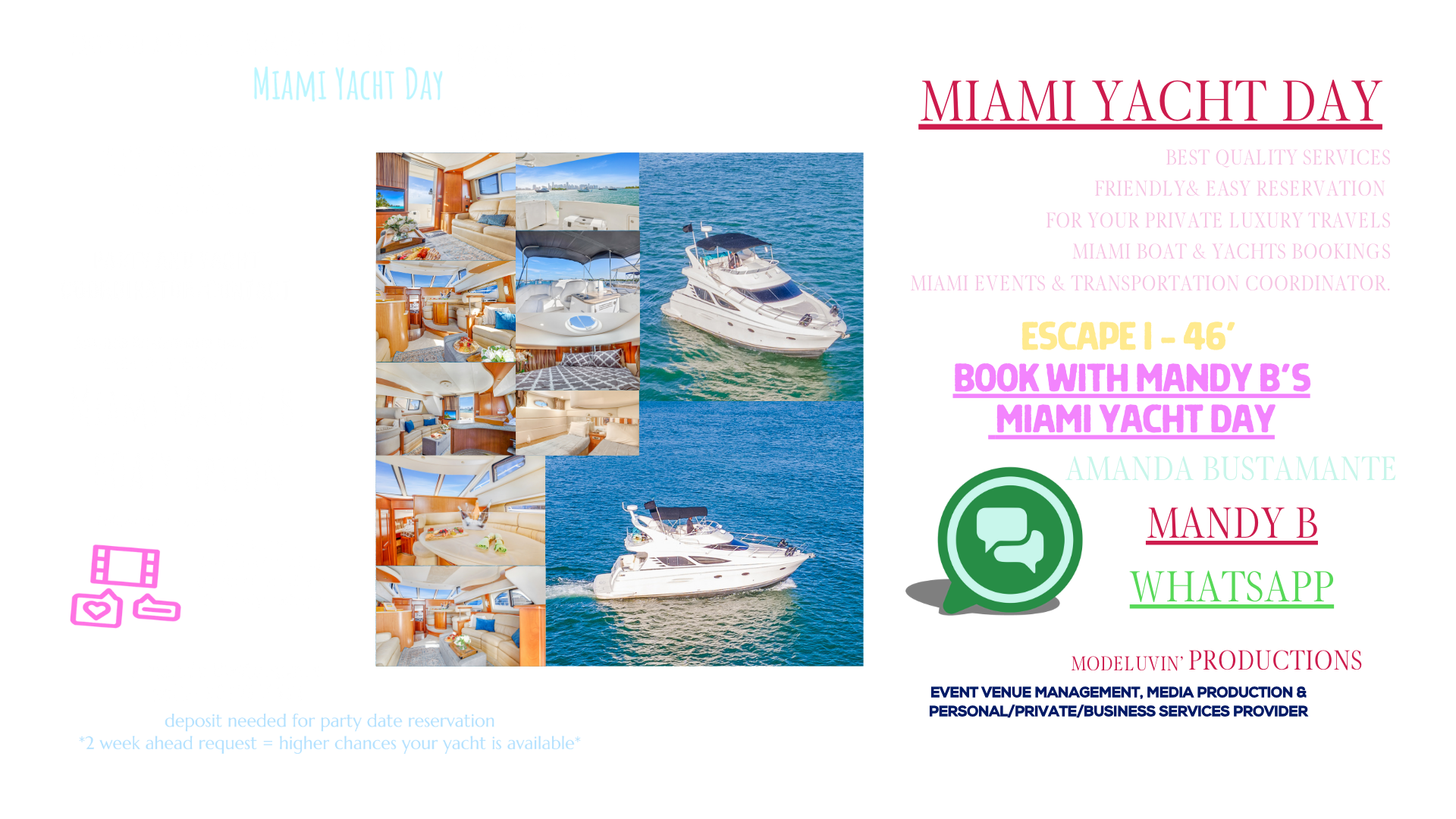 ESCAPE I - model yacht Silverton 46’ Book your Miami Yacht Day