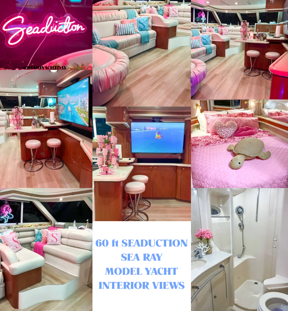 60 ft Seaduction Sea Ray Model Yacht for your Miami Yacht Day