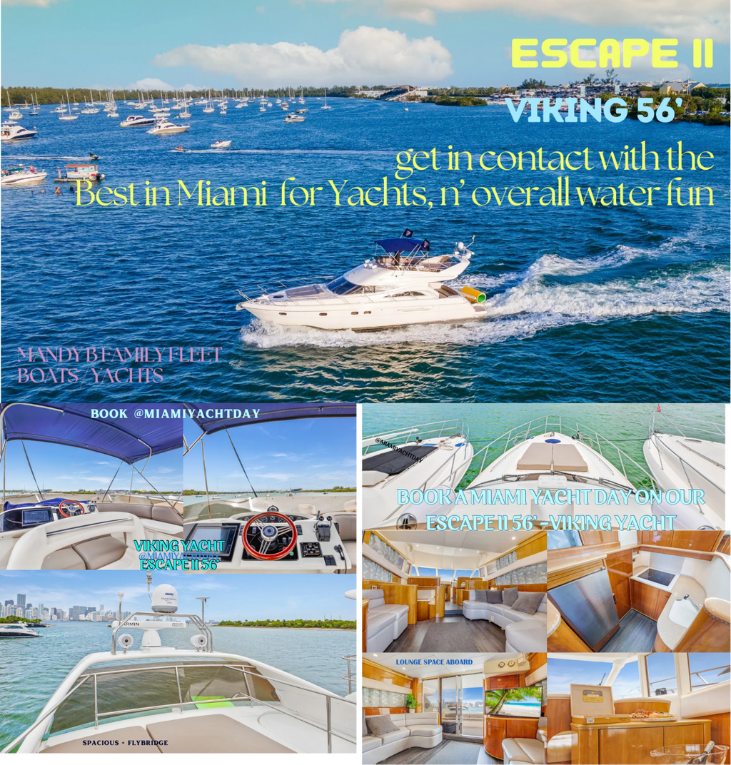 ESCAPE II - VIKING 56’ Book Your Event Venue on our @MiamiYachtDay Miami Yacht n’ Boats you choose