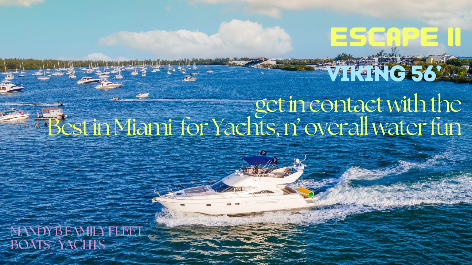 ESCAPE II 47' READY FOR YOU TO BOOK WITH ME MANDY B @MIAMIYACHTDAY BOOK A BOAT WITH AMANDA BUSTAMANTE MODELUVIN EVENT VENUES EASY TO BOOK VARIETY OF STYLES SELECTIONS