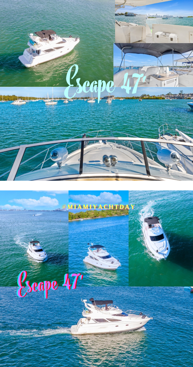 ESCAPE I - model yacht Silverton 46’ Book your Miami Yacht Day