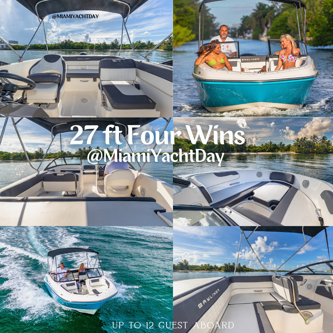 21 FT Bayliner Boat Model at Ft Lauderdale for 6 people capacity
