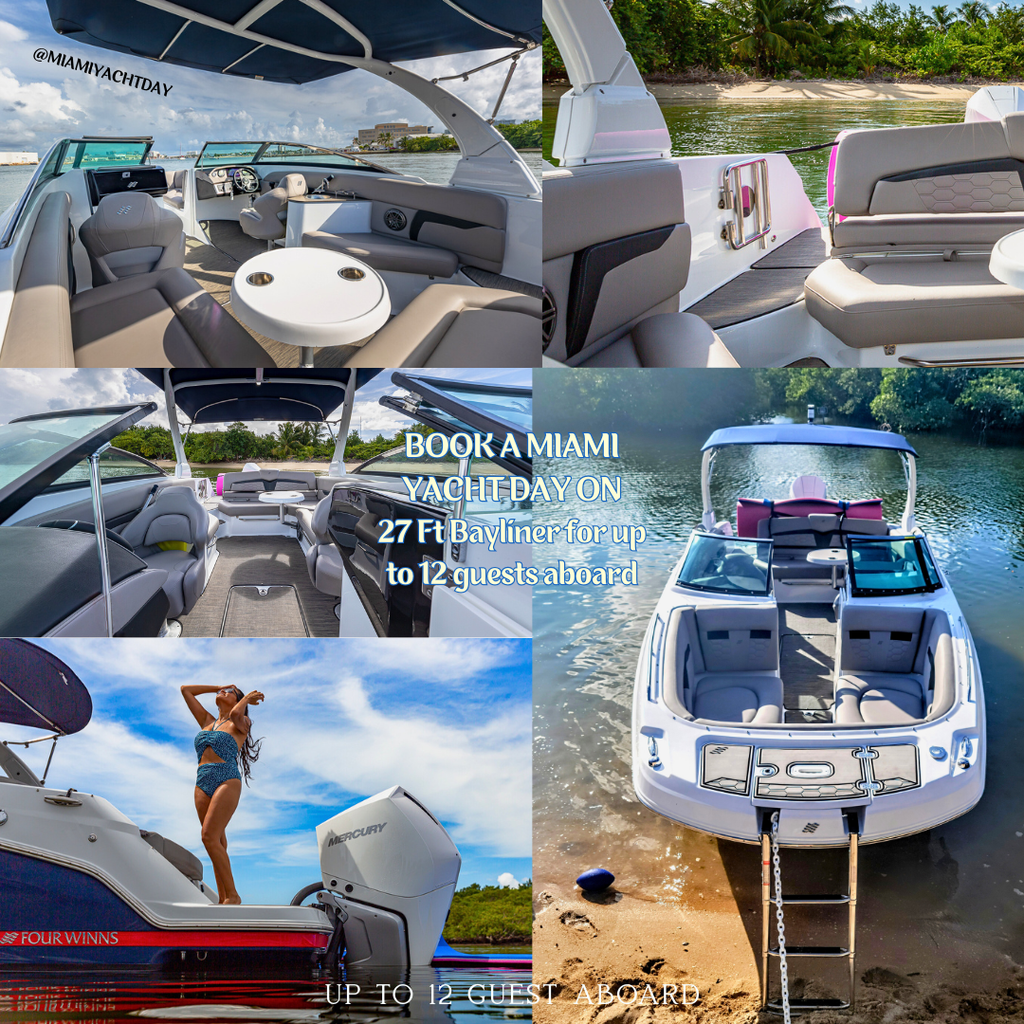 21 FT Bayliner Boat Model at Ft Lauderdale for 6 people capacity