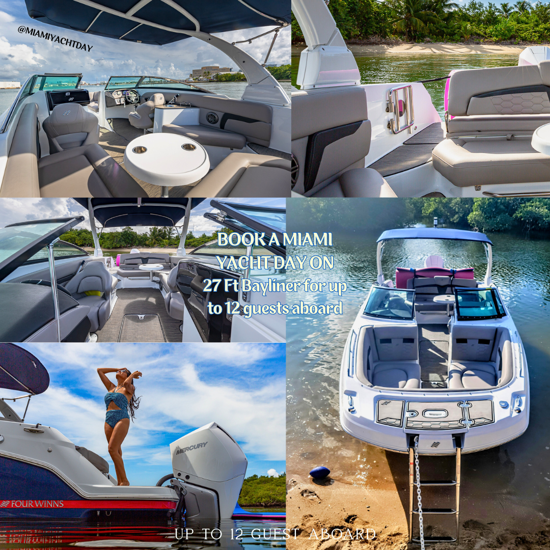 21 FT Bayliner Boat Model at Ft Lauderdale for 6 people capacity