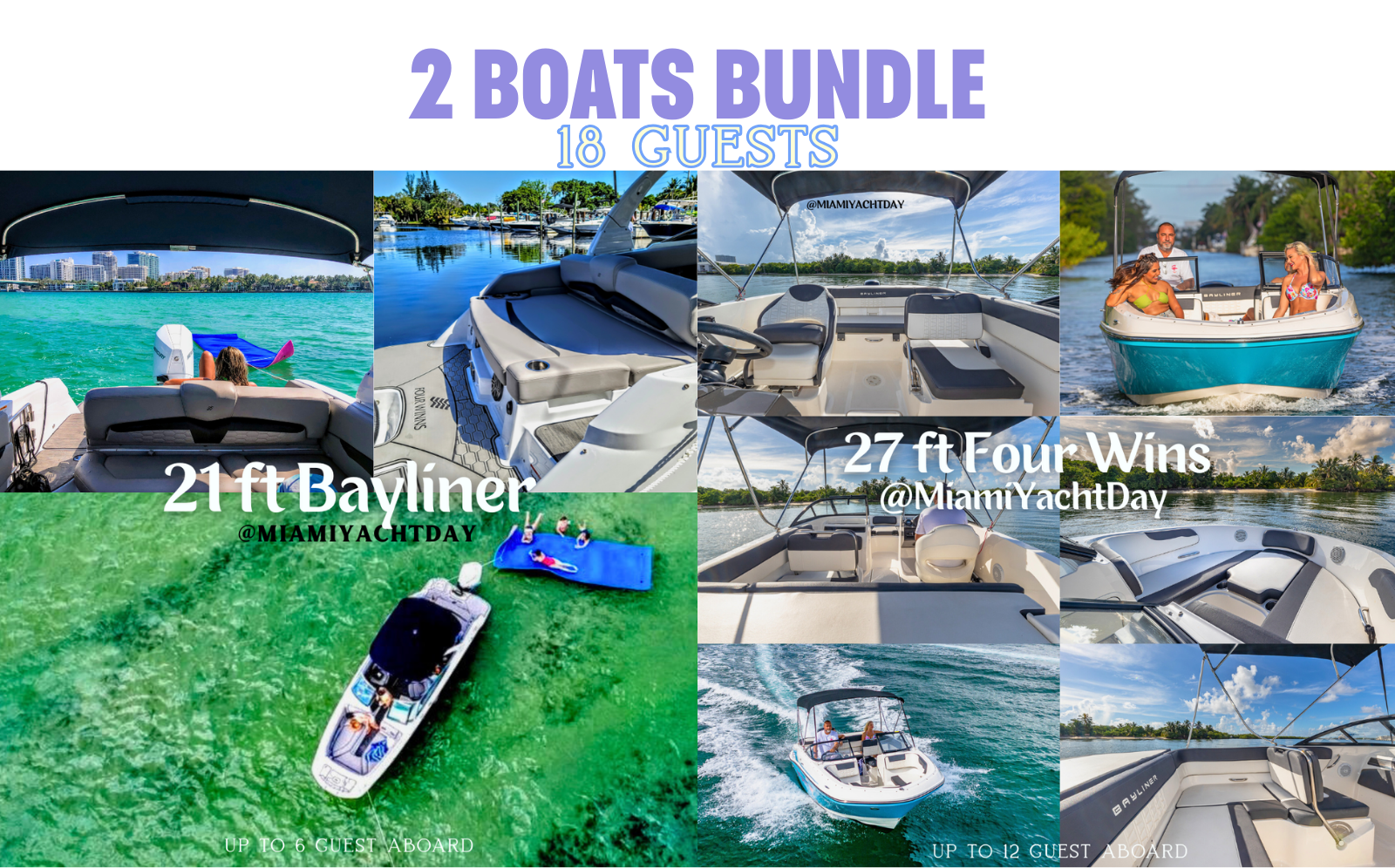 21 FT Bayliner Boat Model at Ft Lauderdale for 6 people capacity