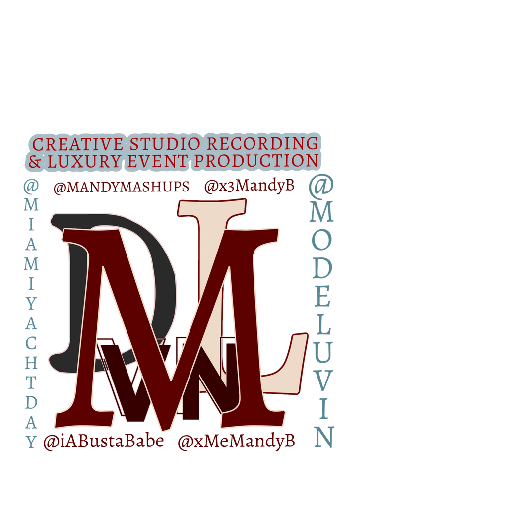 Modeluvin represented by letters MDLVN. Mandy B creator Miami Media and Luxury Event Services