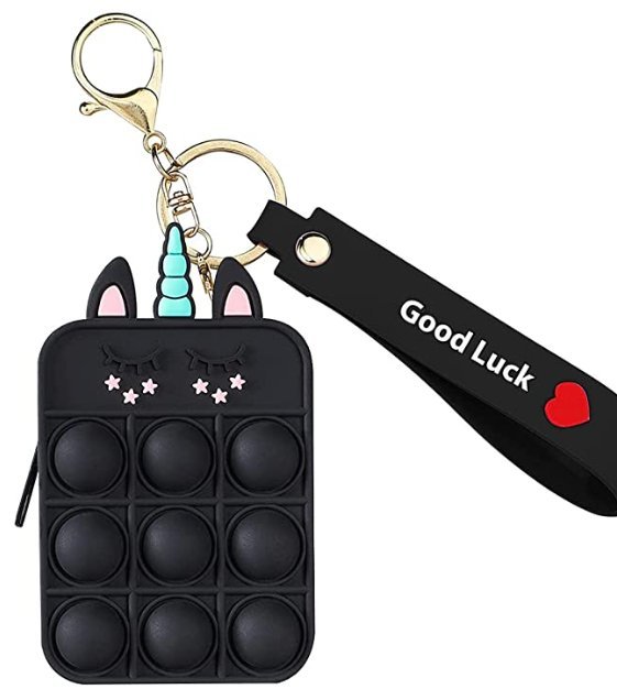 Unicorn Fidget Key Chain Coin Purse Bag Bubble Pop