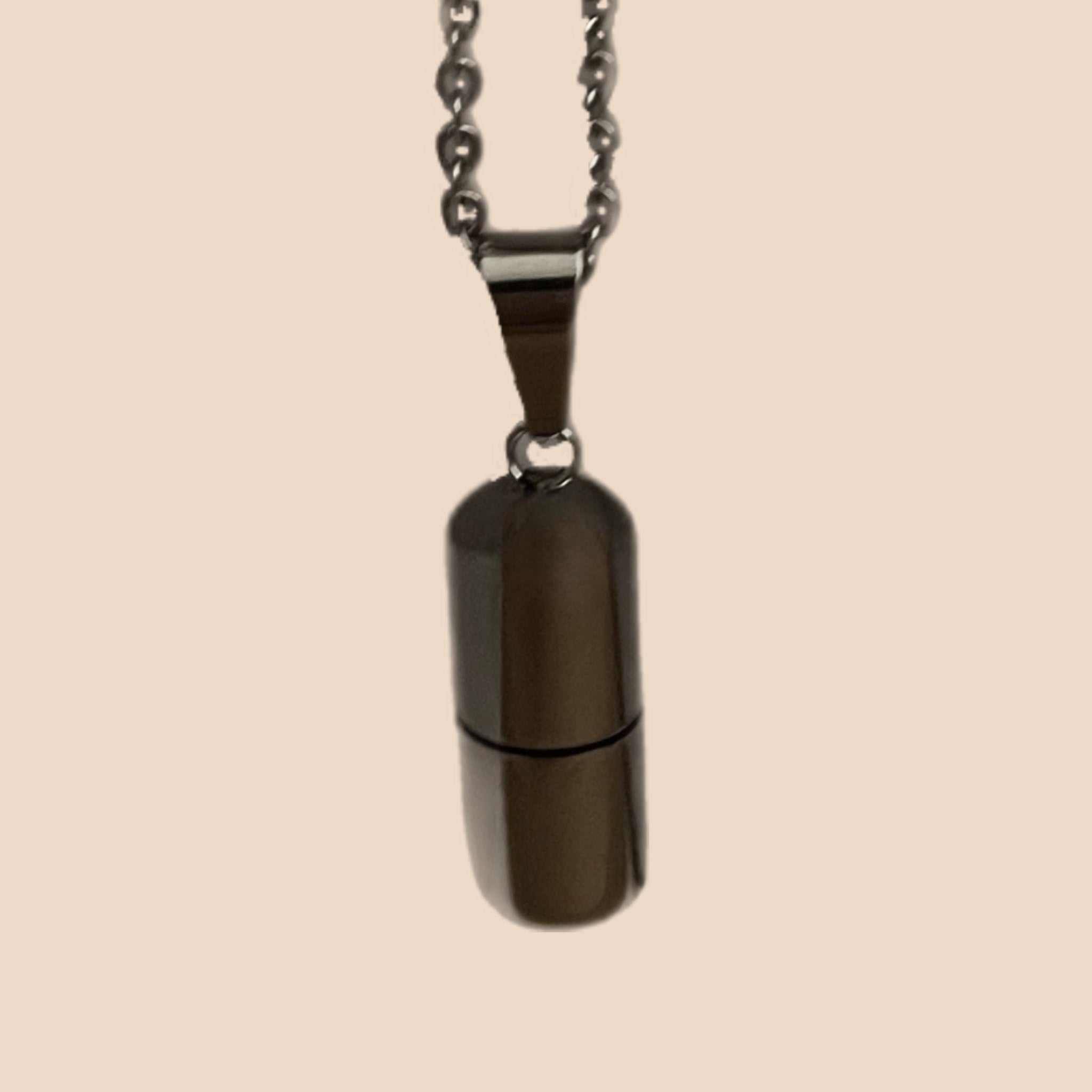 the Morning Pill- Capsule necklace, sterling silver