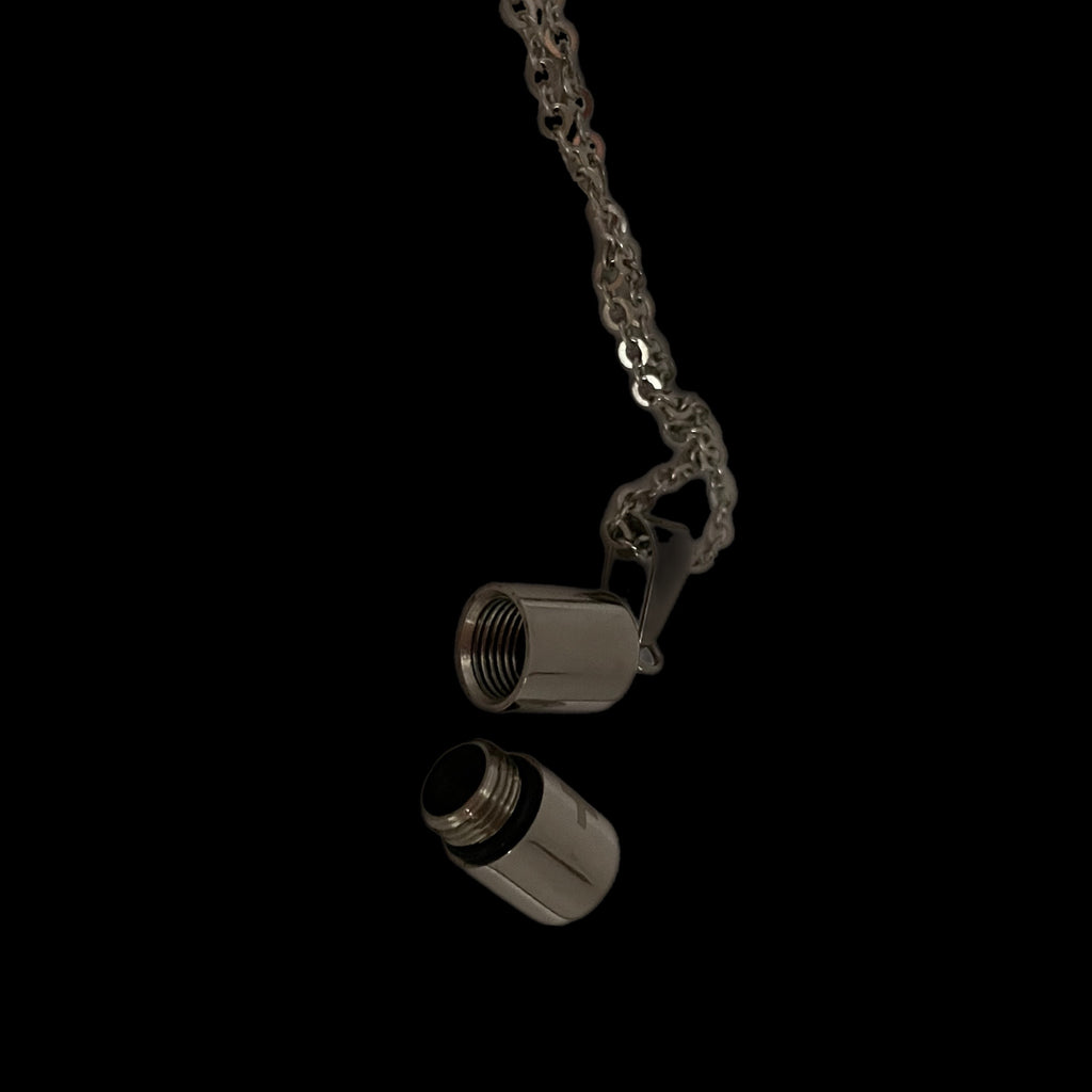 the Morning Pill- Capsule necklace, sterling silver