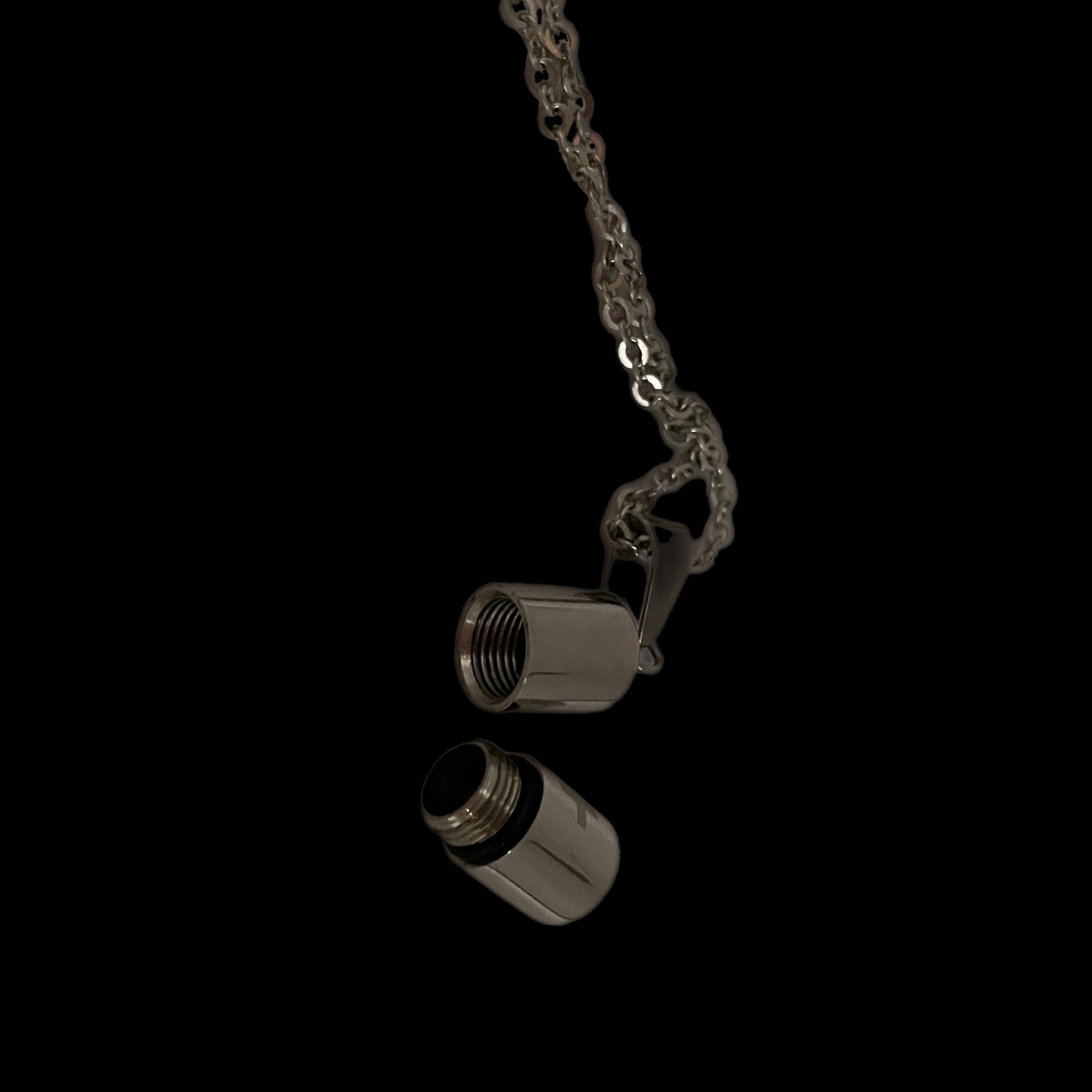 the Morning Pill- Capsule necklace, sterling silver