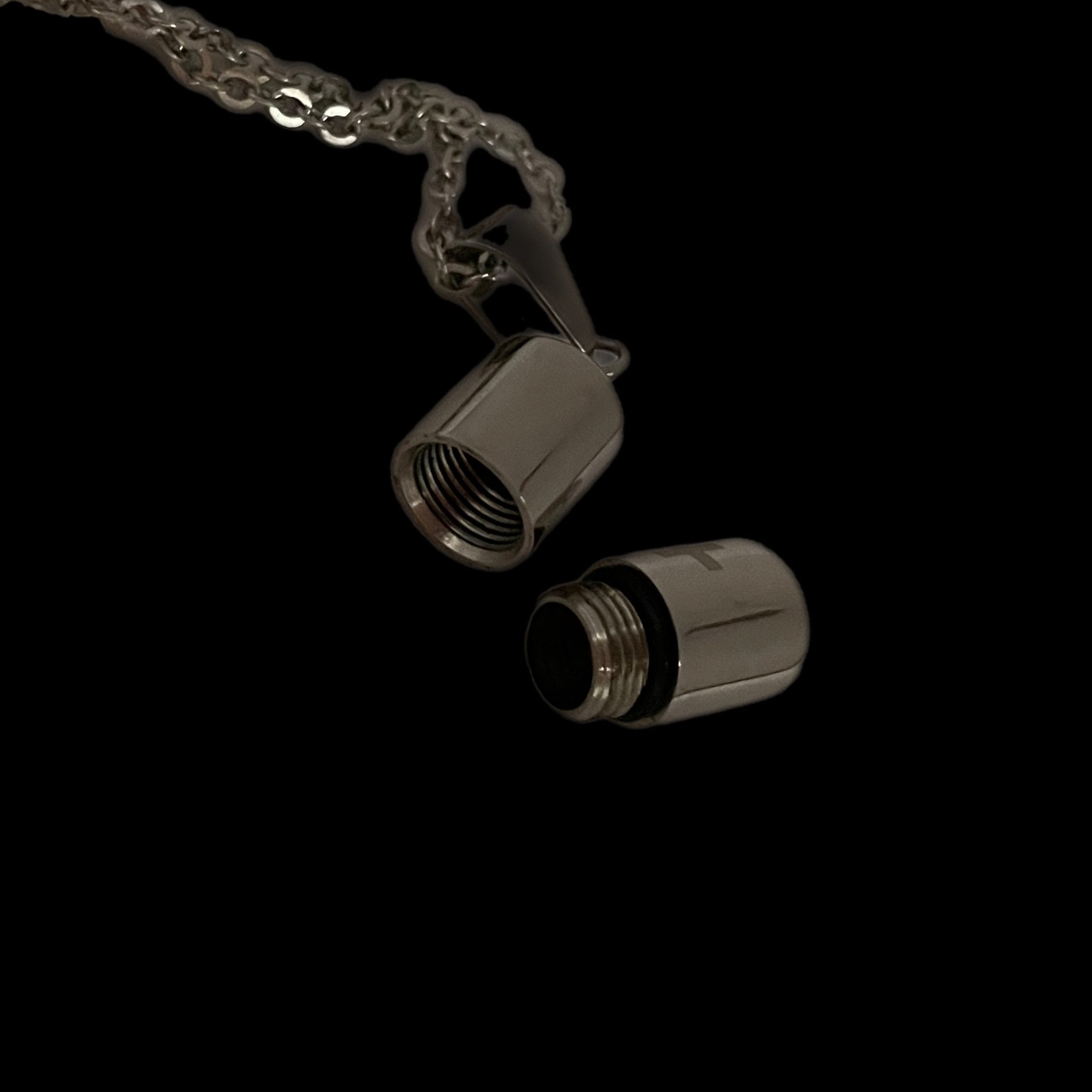 the Morning Pill- Capsule necklace, sterling silver