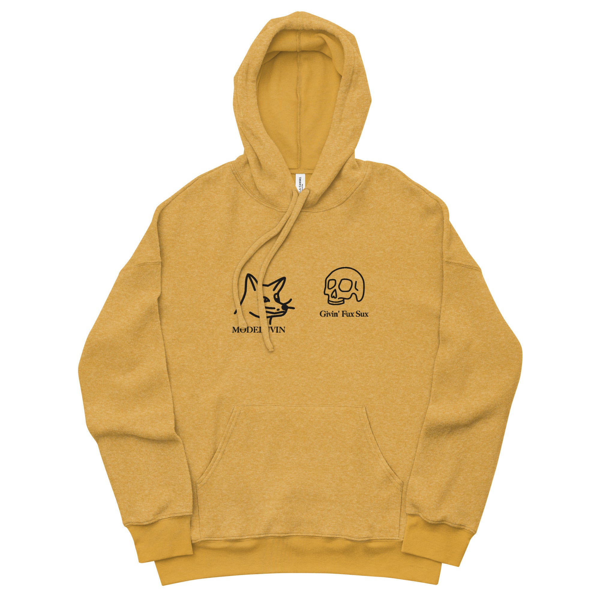 Givin fux sux, Modelit Foxy Skull, extra comfortable hoodie, unisex, Modeluvin' Original Design