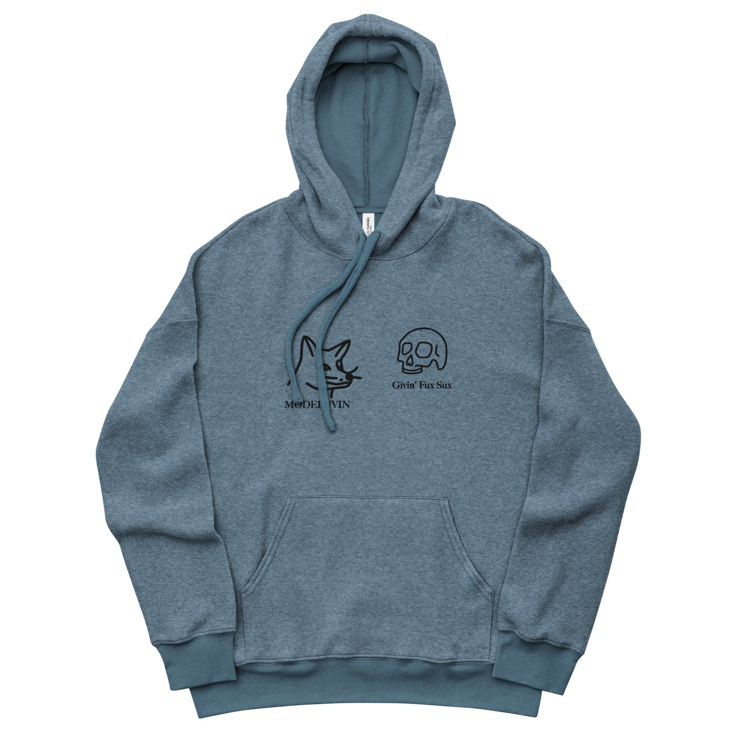 Givin fux sux, Modelit Foxy Skull, extra comfortable hoodie, unisex, Modeluvin' Original Design